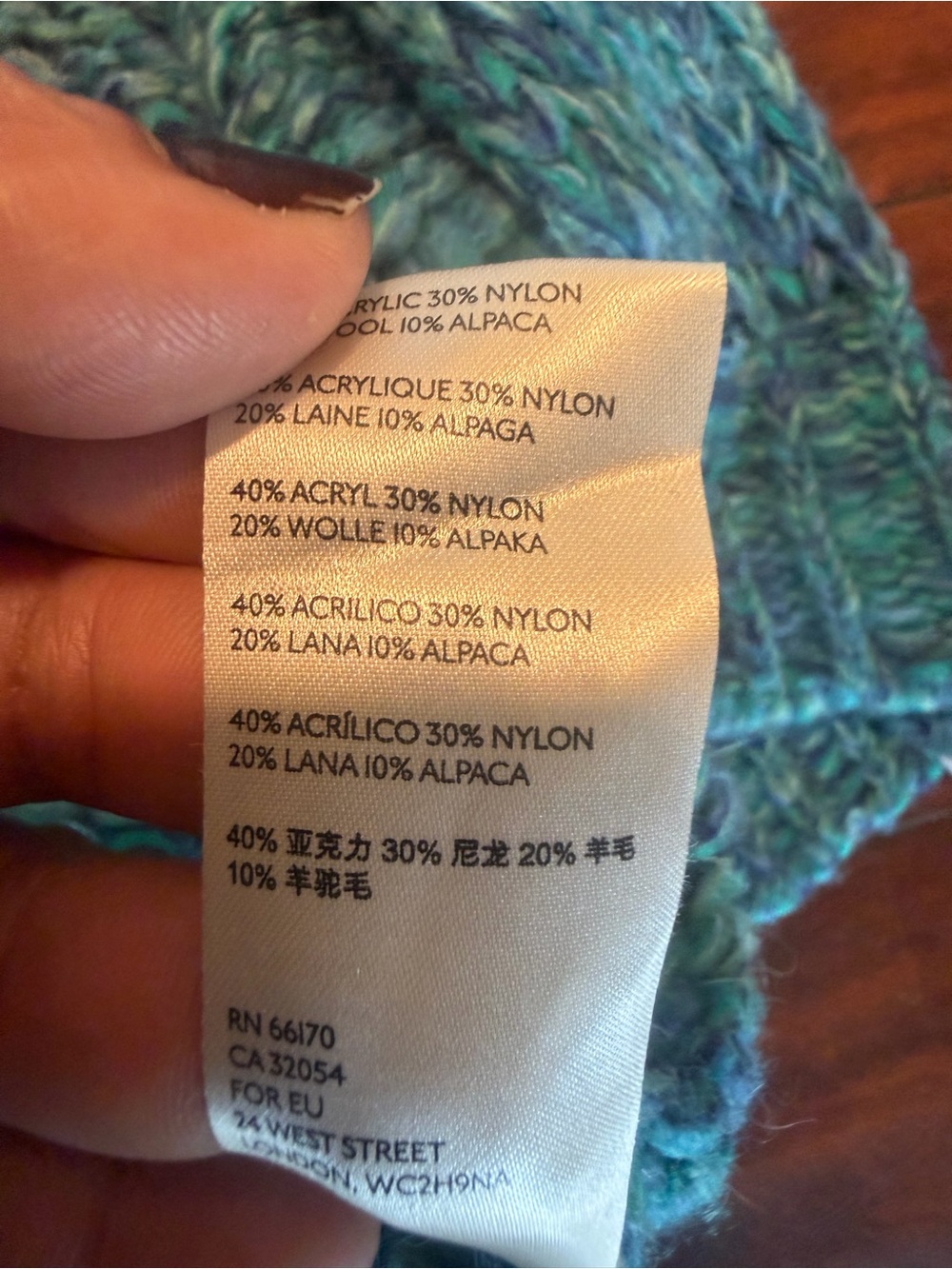 Free People Teal Marled Chunky Open Cardigan - Picture 8 of 11